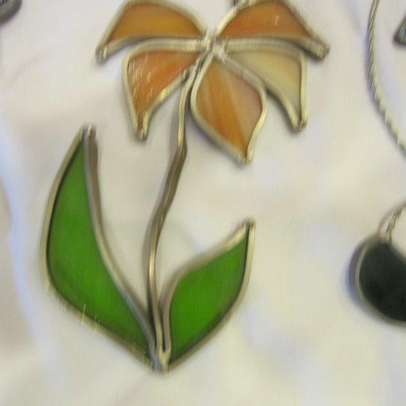 VTG 80'S GLASS SUNCATCHERS SET OF 7 - Picture 7 of 8